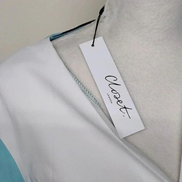 Closet London Stunning New Wrap Dress Size 10 - Geometric Flowy Design - Picture 14 of 15